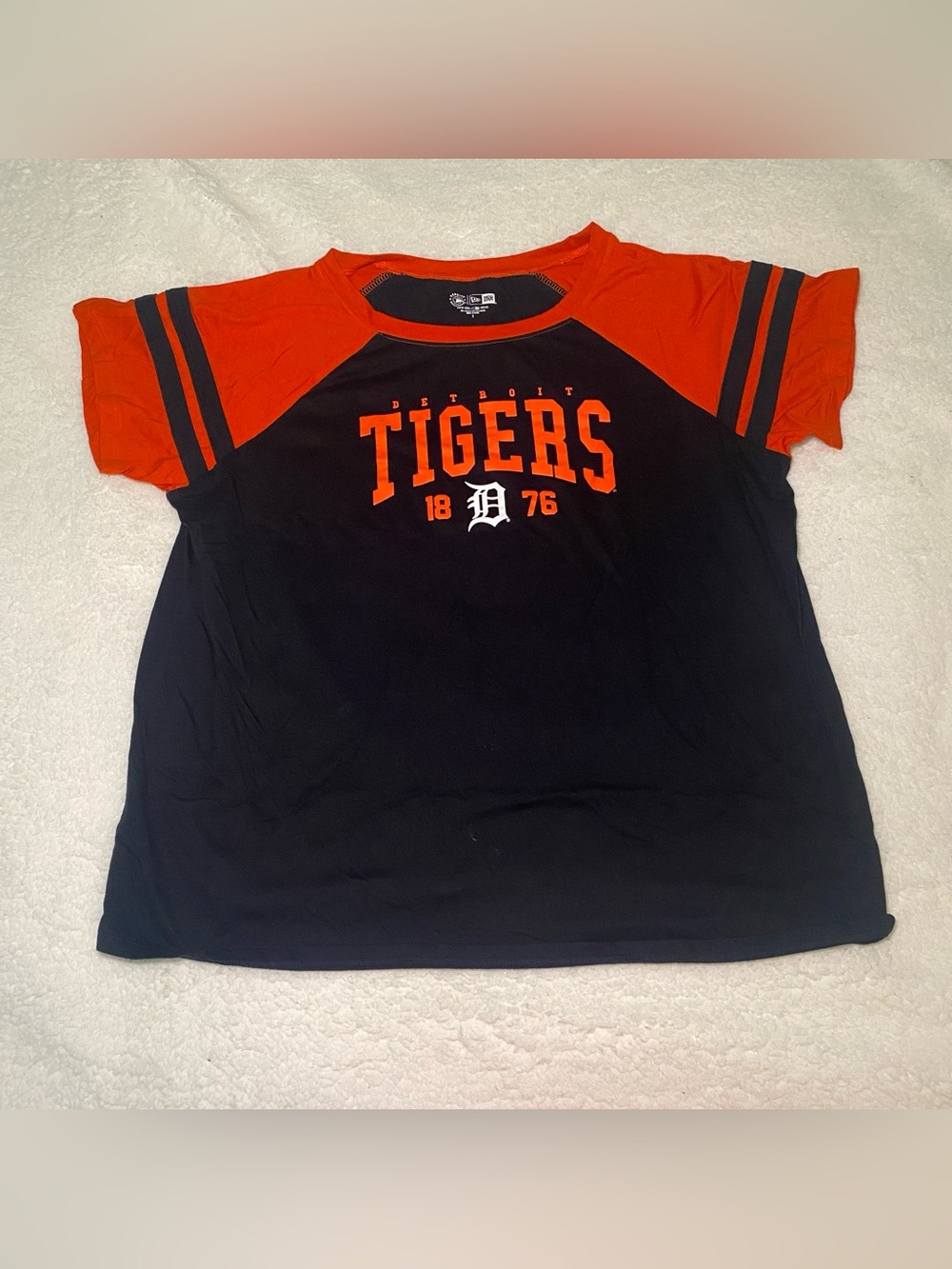 New Era Blue & Orange  Raglan Tigers Tee